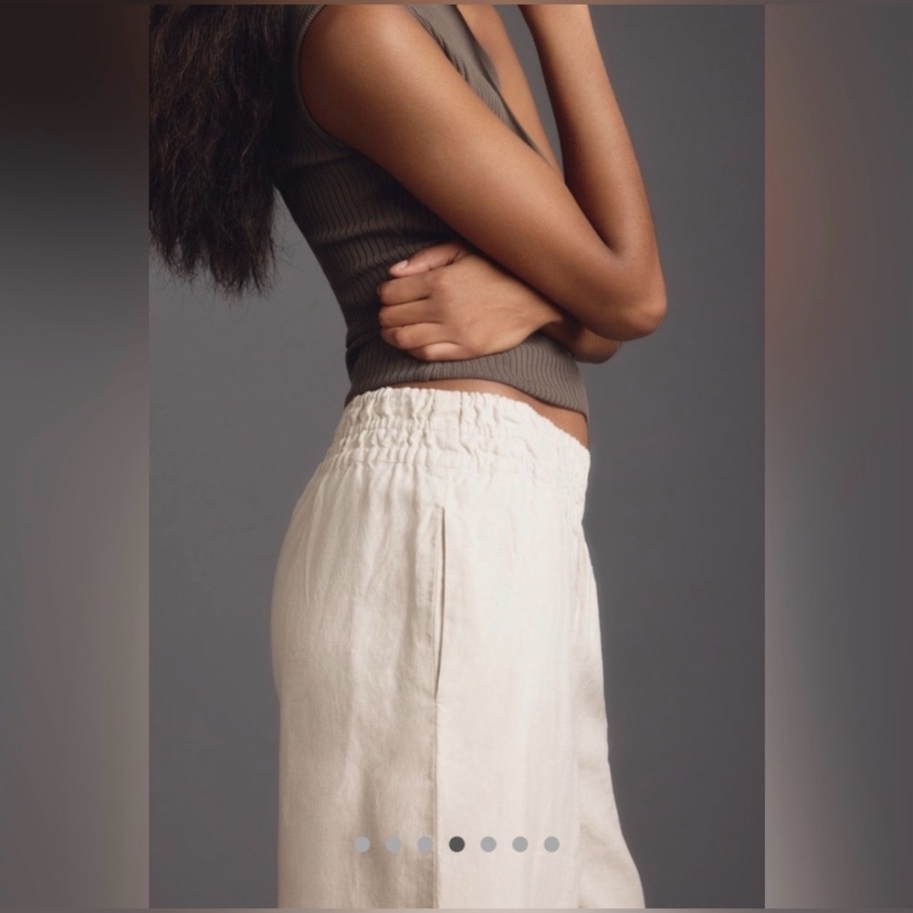 Anthropologie The Somerset  Pull On Linen Pants Size L - Picture 4 of 16